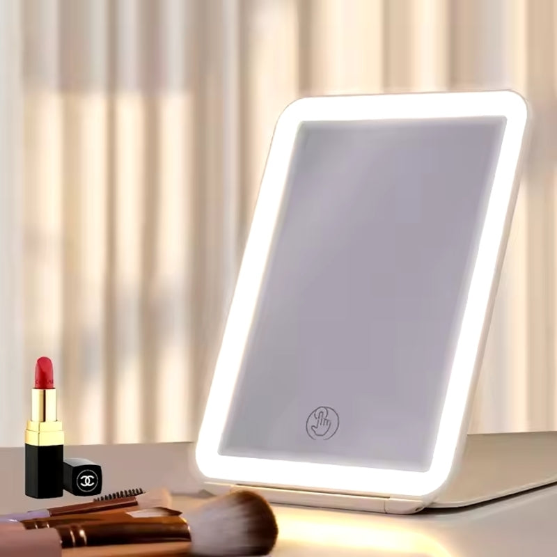 Espejo Portatil Plegable Con Luz