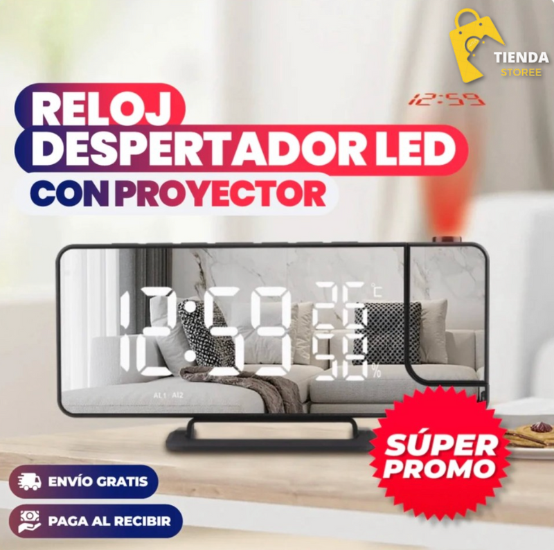 Reloj Despertador Con Proyeccion Digital